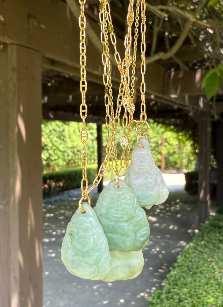 Jade Buddha from the 1930's, Hand-Carved