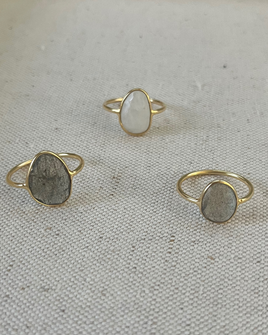 Gemstone Slice Rings