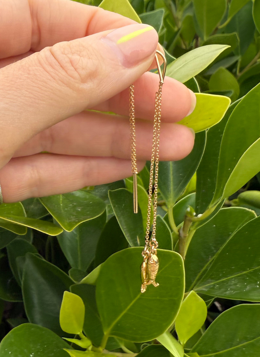 Aegean Fish Threader Earrings