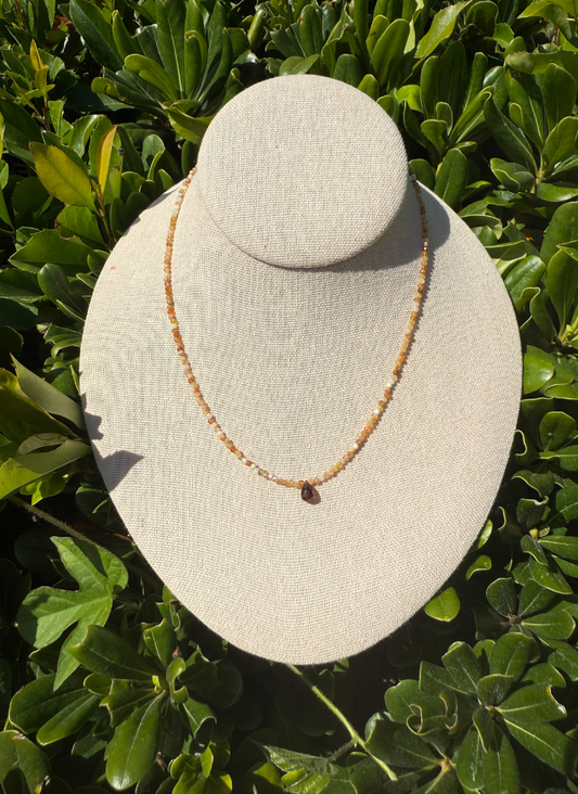 Ethiopian Opal and Tourmaline Drop