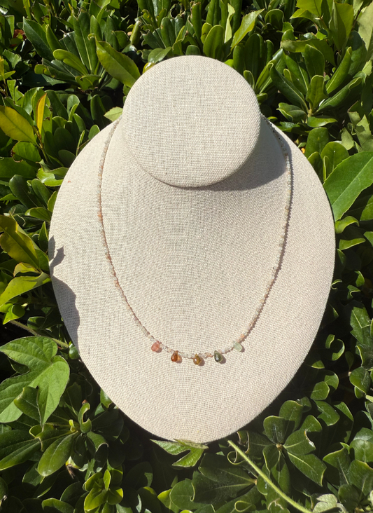 Tourmaline Drops & Rainbow Moonstone