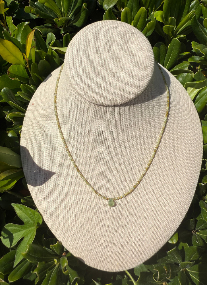 Green Garnet and Green Tourmaline