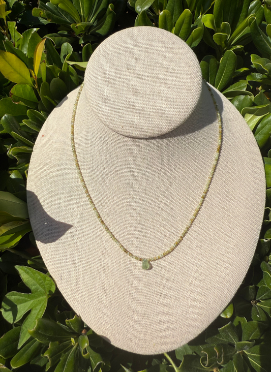 Green Garnet and Green Tourmaline