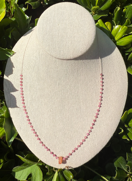 Pink Tourmaline and Sunstone