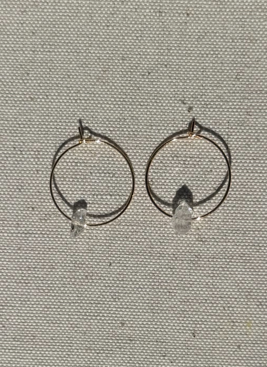 Herkimer Diamond Hoops